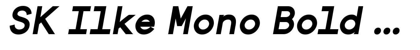 SK Ilke Mono Bold Italic